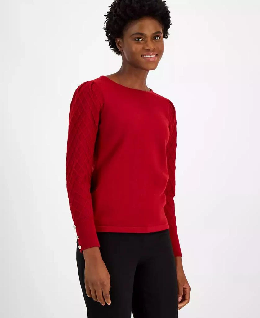 Anne Klein Women's Diamond-Sleeve Sweater 1
