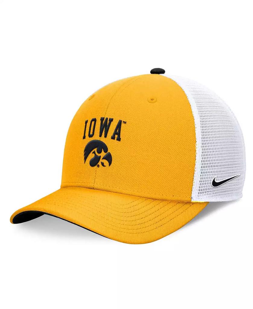 NIKE Men's Gold Iowa Hawkeyes Letter Logo Trucker Adjustable Hat