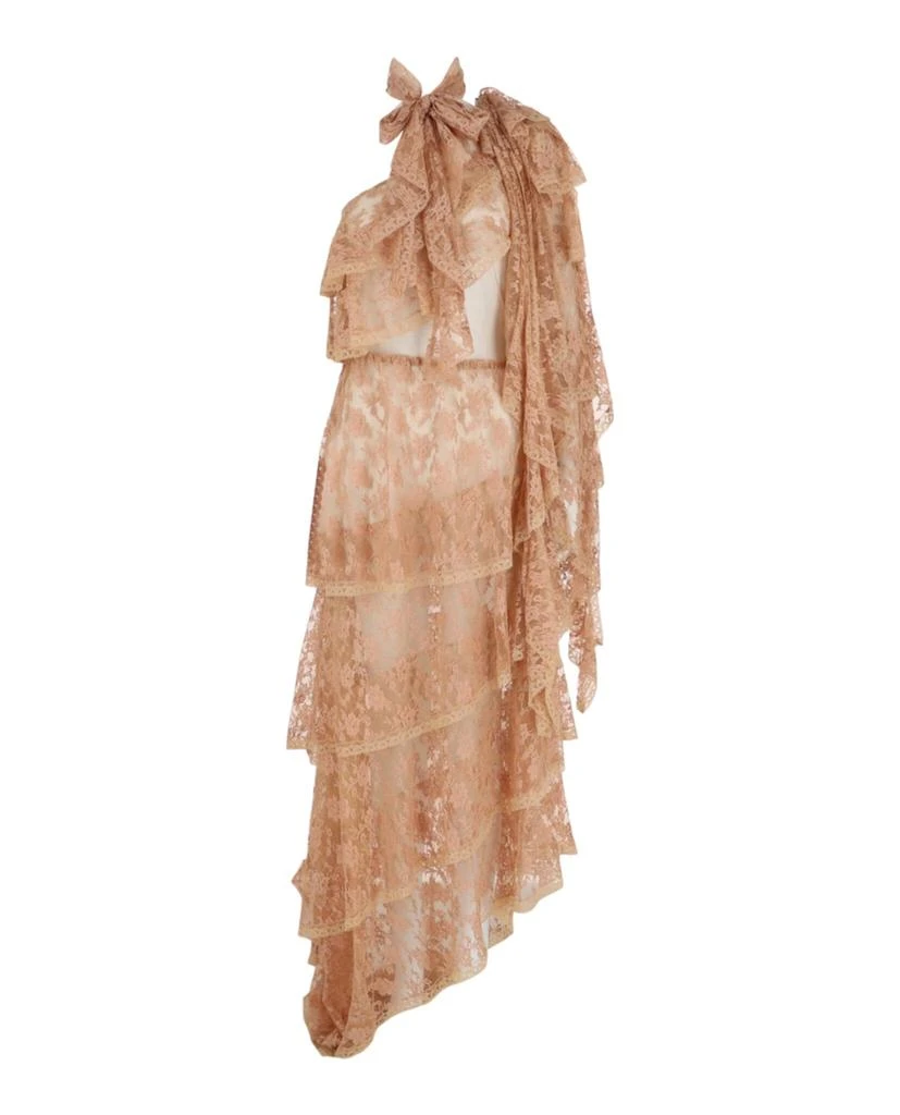 Gucci One Shoulder Tiered Lace Dress 1