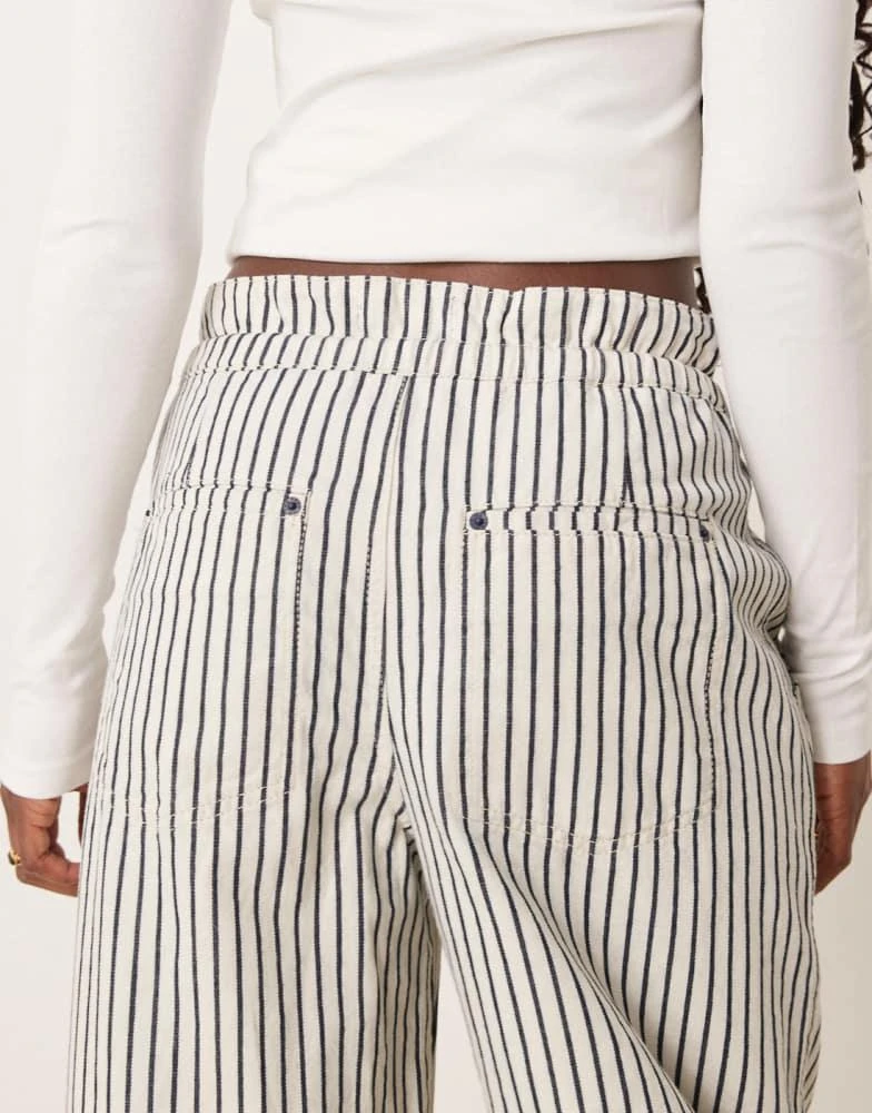 Free People Free People dakota striped cinched waist pull-on jeans in multi 4