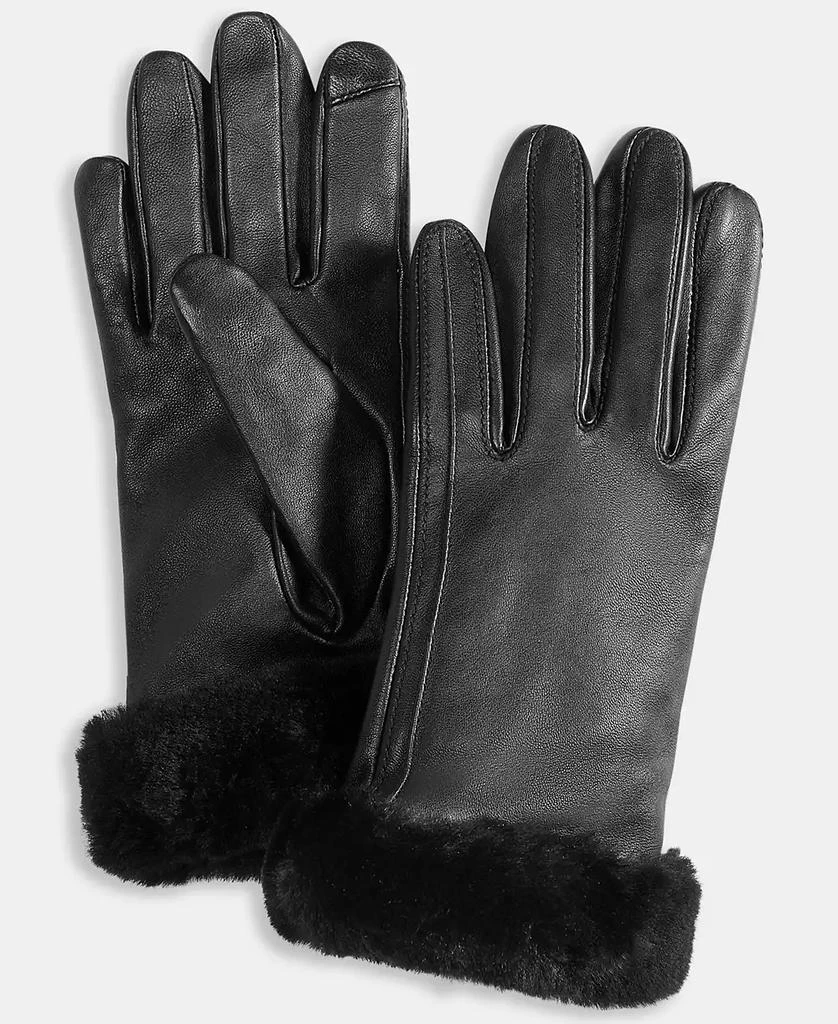 UGG Sheepskin-Cuff Leather Gloves 1