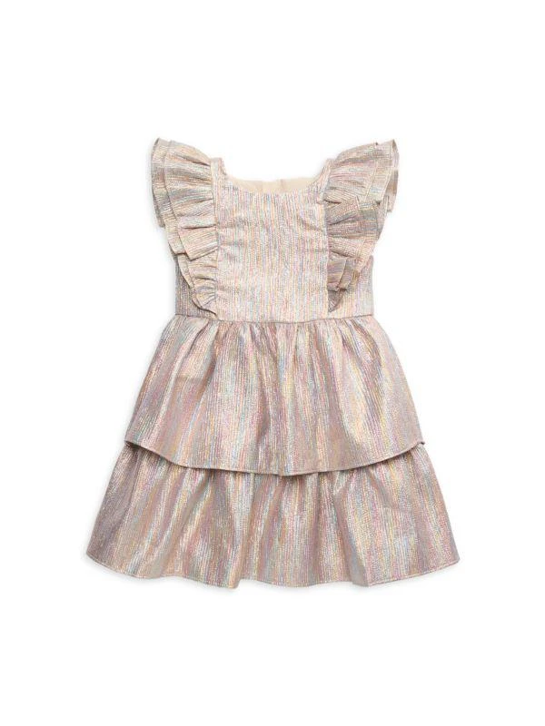 Pippa & Julie Little Girl's Kelly Metallic Fit & Flare Dress 1