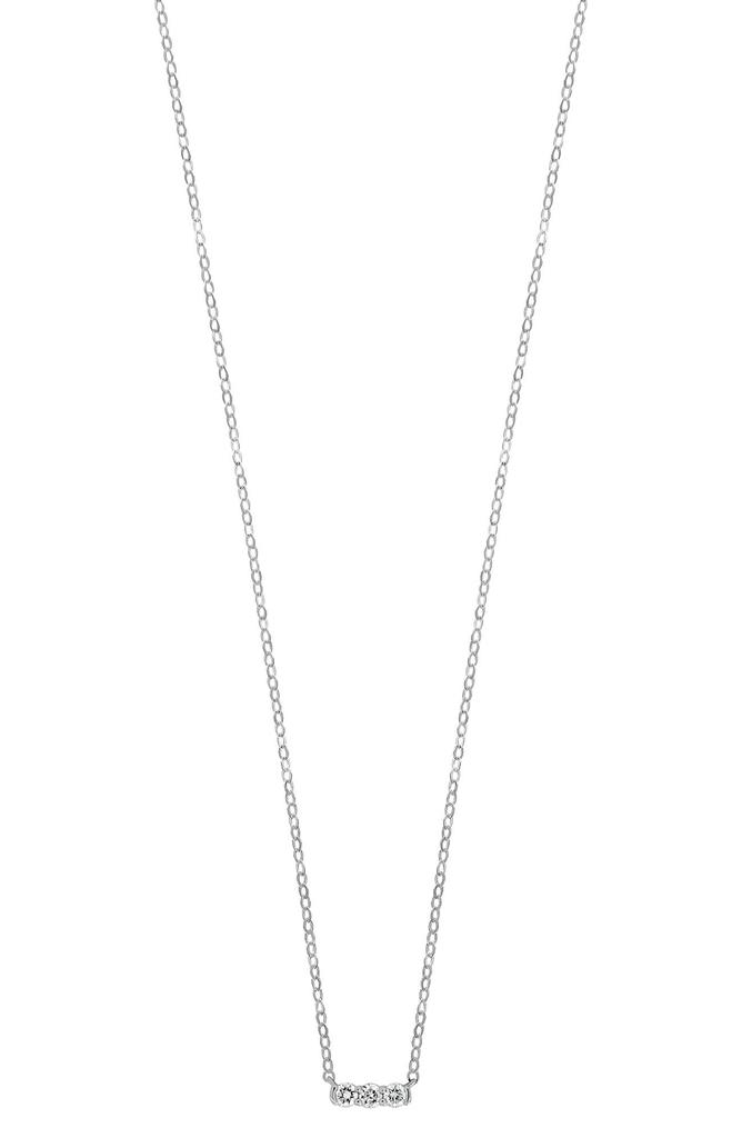 Bony Levy Varda 18K White Gold Diamond Bar Pendant Necklace - 0.09ct.