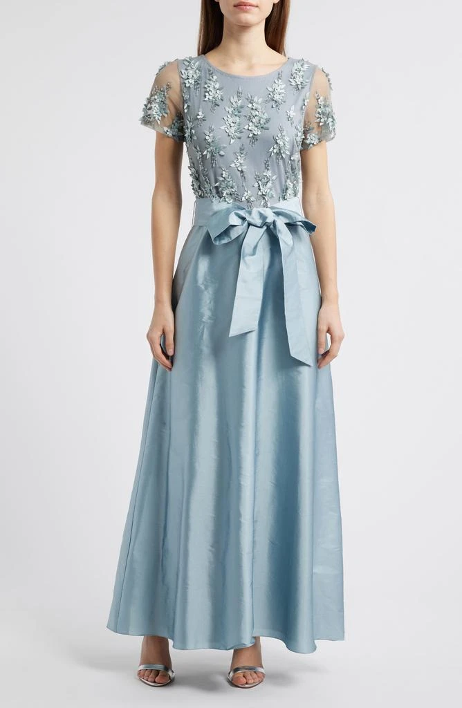 beaded mesh dress pisarro nights Rachel Allan 70514 - Long Stretch Tulle, Beading Sheath Dress