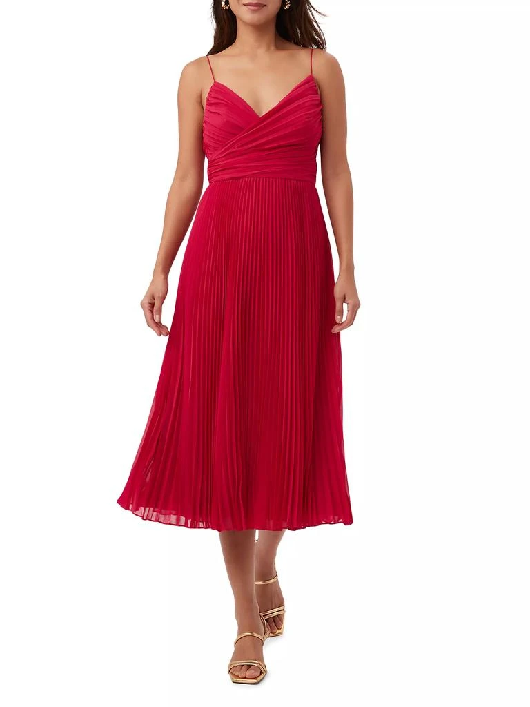 Trina Turk Natalie Pleated Midi-Dress 1