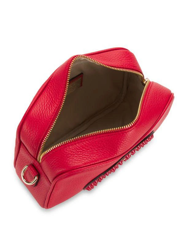 Mario Valentino Mia Rock Fuego Logo Leather Camera Crossbody Bag 3