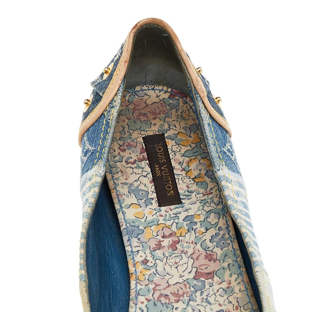Louis Vuitton Louis Vuitton Blue Monogram Denim Ballet Flats Size 37 7