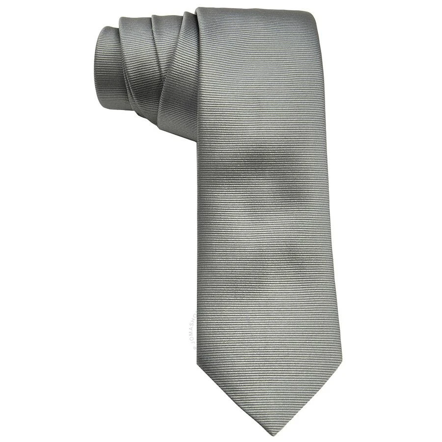 Salvatore Ferragamo Grey Aurina Silk Tie 1