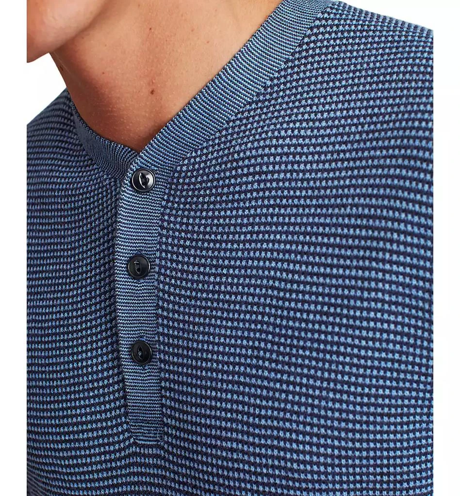 Bonobos Men's Long Sleeve Geometric Pattern Henley 4