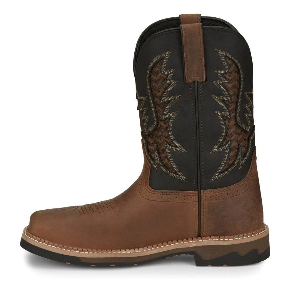 Justin Original Workboots Bolt 11 inch Electrical Hazard Square Toe Work Boots 3