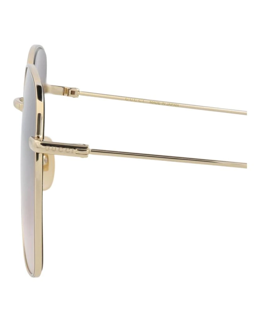 Gucci Square-Frame Metal Sunglasses 4