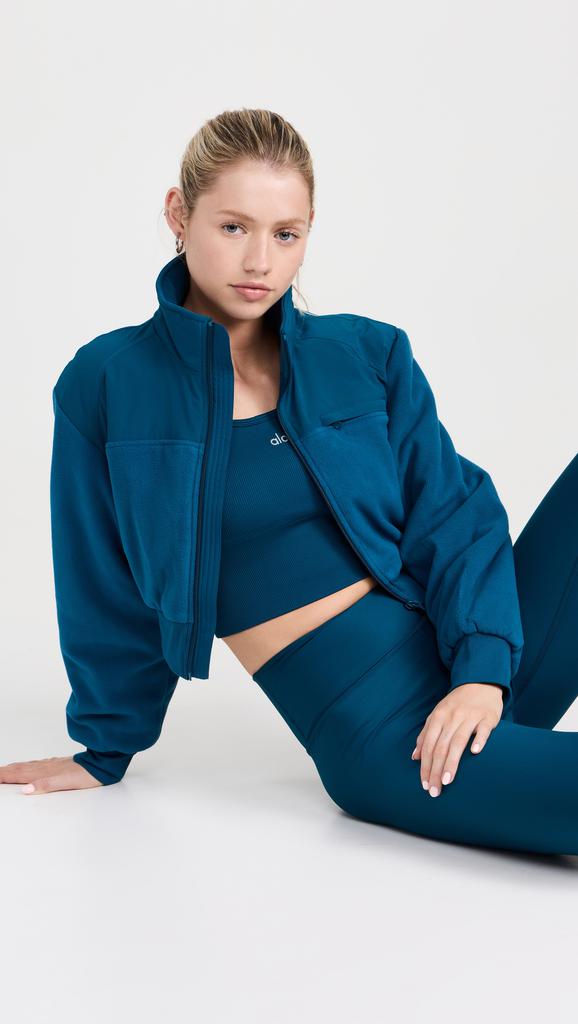 Alo Polar Fleece Cropped Wintry Mix Jacket