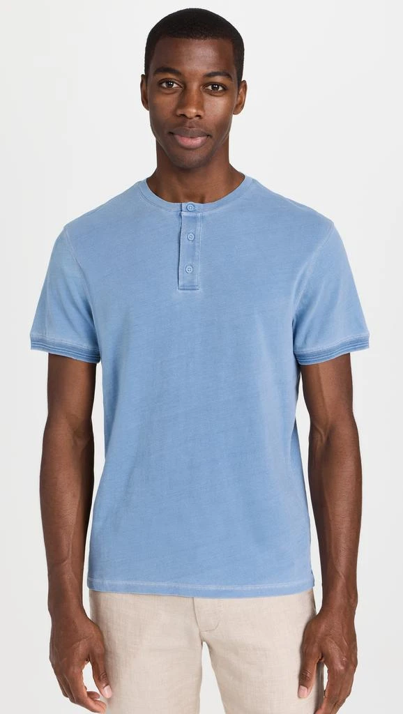 Club Monaco Short Sleeve Indigo Henley 6