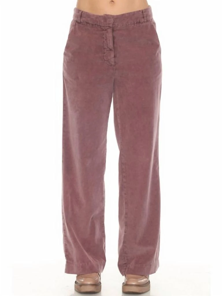 hello nite Cotton Baby Cord Theo Chino Trouser In Pinot Noir