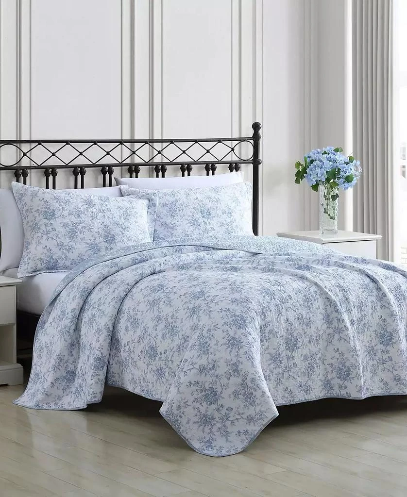 Laura Ashley Walled Garden Reversible 2 Piece Quilt Set, Twin 3