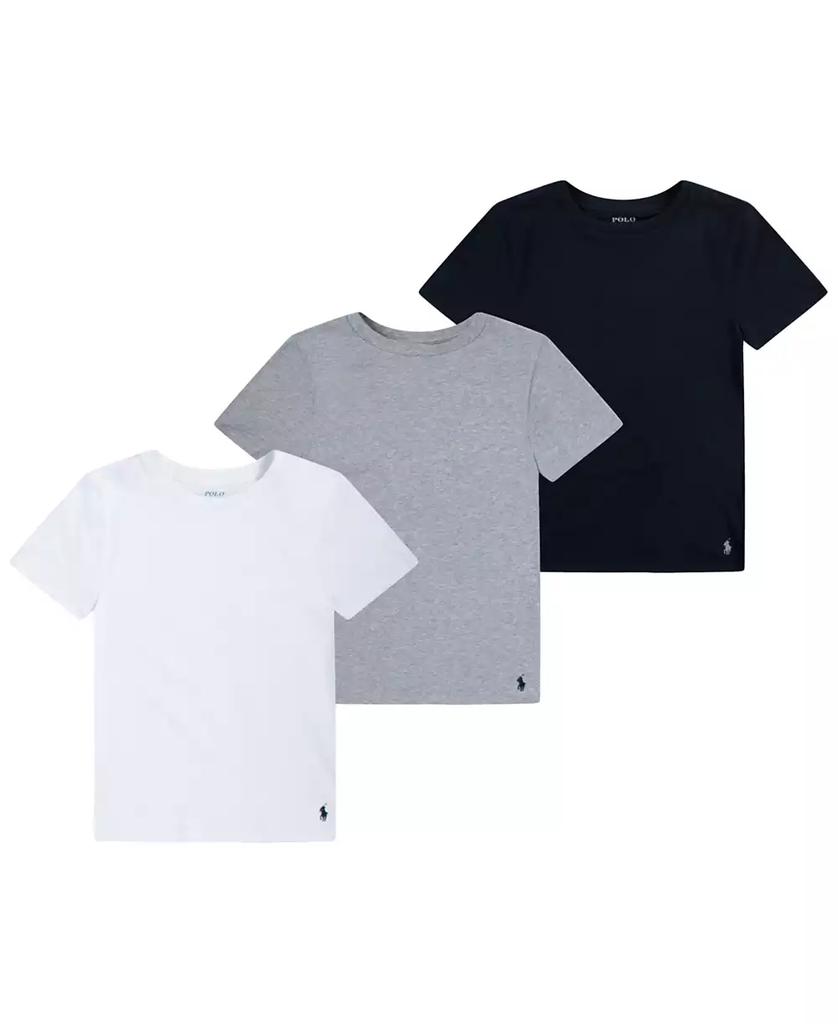 Ralph Lauren Big Boys Crewneck Undershirts, 3 Pack