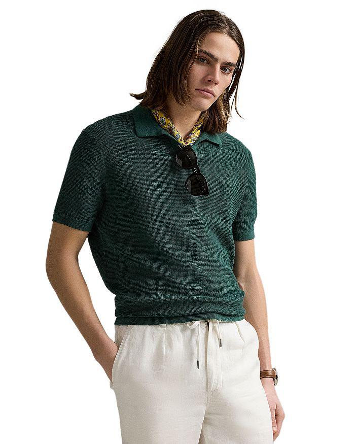 Ralph Lauren Mesh Knit Linen Short Sleeve Sweater