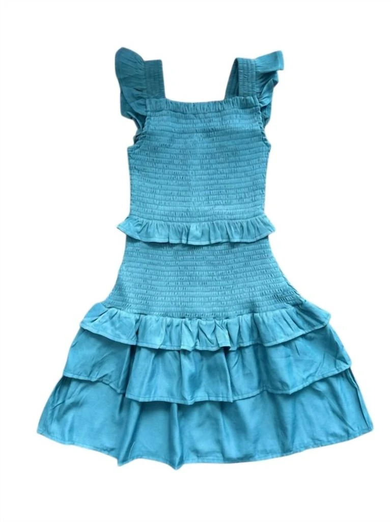 MISS BEHAVE GIRLS Miss Behave Girls - Sophia 3 Tier Smocked Ruffle Dress 4