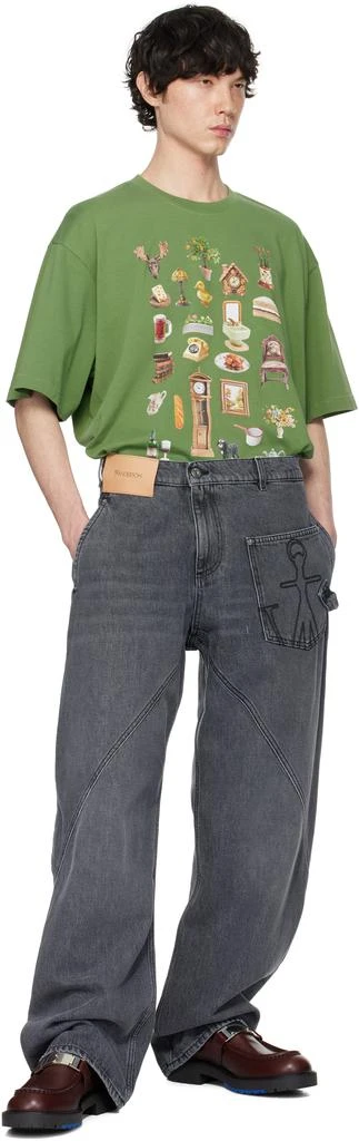 JW Anderson Gray Twisted Workwear Denim Jeans 4
