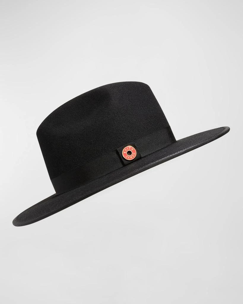 Keith James Men's Queen Red-Brim Wool Fedora Hat 2