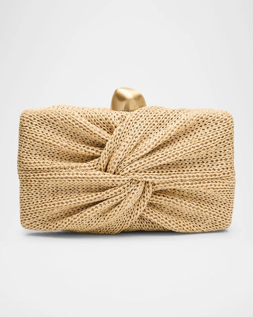 Cult Gaia Lisse Twisted Raffia Clutch Bag 1