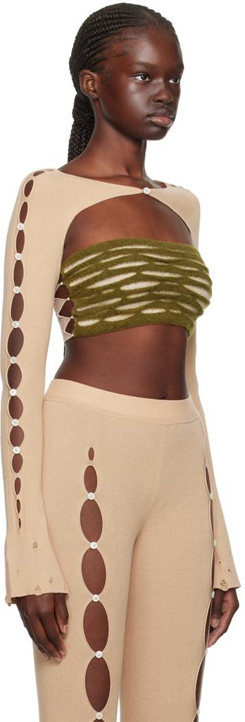 RUI Beige Cutout Arm Warmers