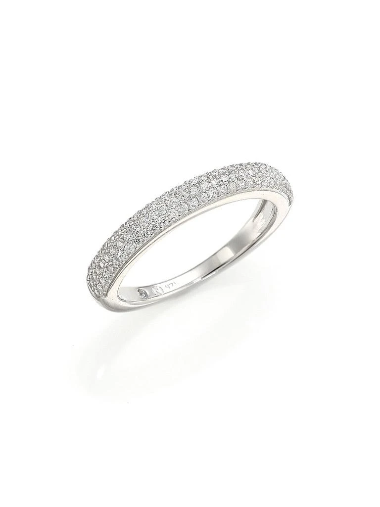 Adriana Orsini Rhodium-Plated Pavé Band 1