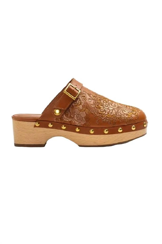 Johnny Was Women's Mono Clog Tonal Slippers In Brown 1