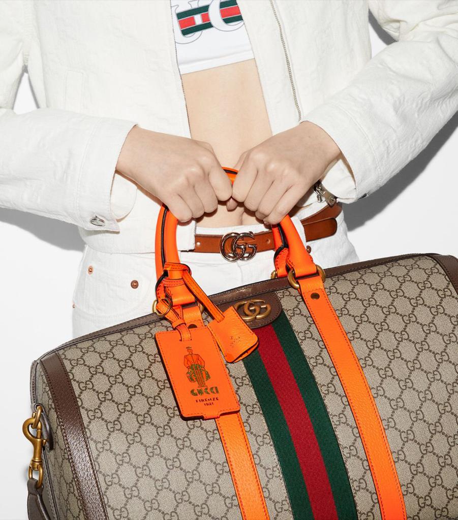 Gucci Medium GG Supreme Savoy Duffle Bag - Travel Bags