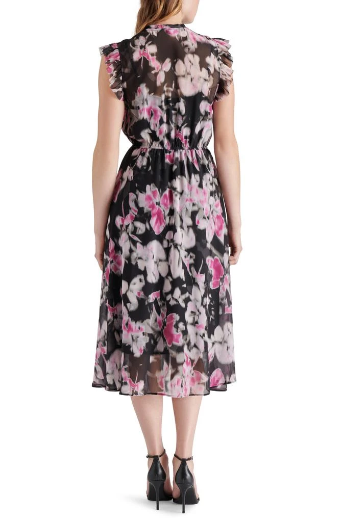 Steve Madden Allegra Floral Ruffle Chiffon Midi Dress 2