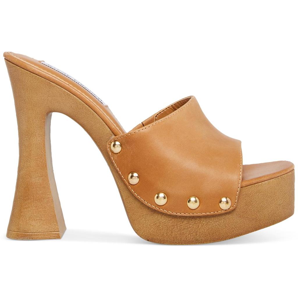 Steve Madden Latish Womens Leather Slip On Platform Heels