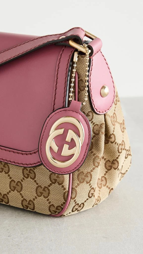 Shopbop Archive Gucci Buckle Flap Shoulder Bag, GG Canvas 4