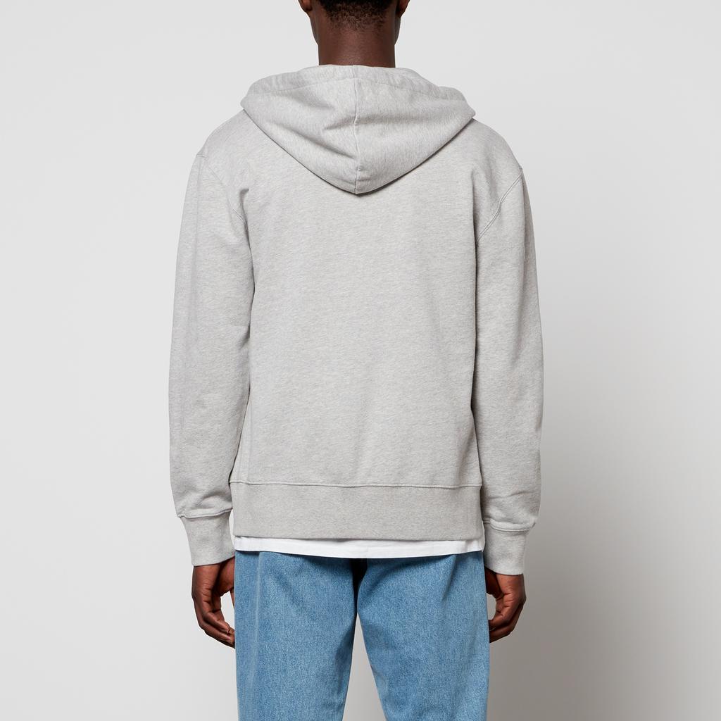 人気☆MAISON KITSUNE☆TRICOLOR FOX PATCH ZIP HOODIE Maison Kitsune Tricolor Fox Patch Zip Hoodie - Grey Melange