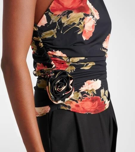 Magda Butrym Floral ruched one-shoulder top 5