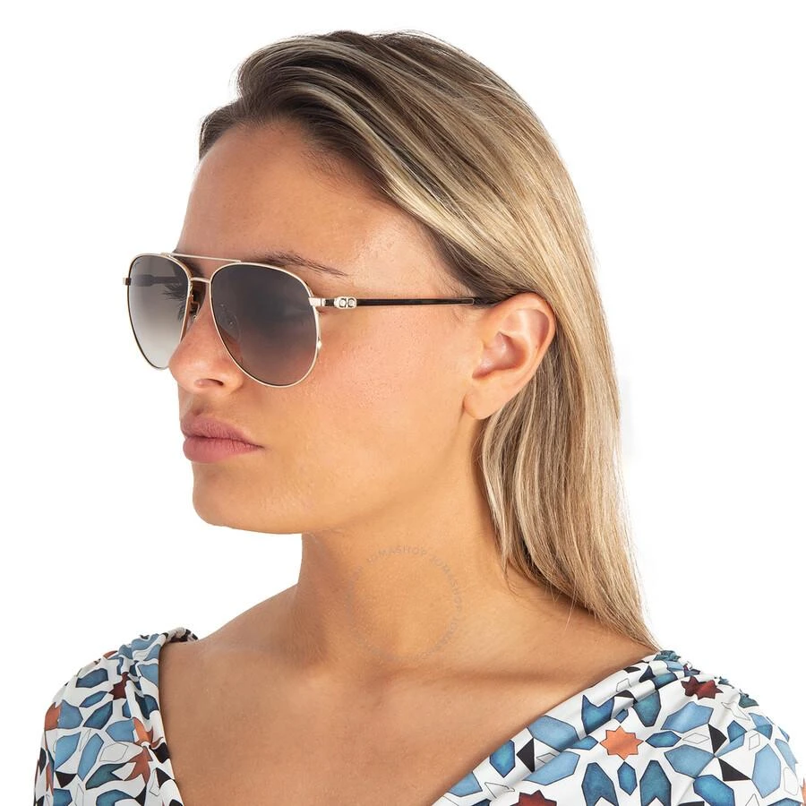 Salvatore Ferragamo Grey Gradient Pilot Sunglasses SF157S 717 60 2