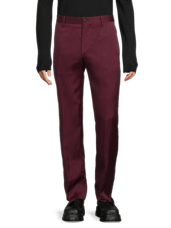 Versace Formal Skinny Fit Silk Blend Dress Pants 1