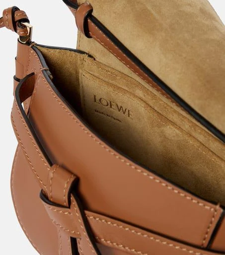 Loewe Gate Dual Mini leather and jacquard shoulder bag 3