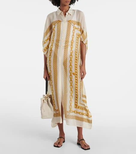 Versace V2025 Chain leather thong sandals 2