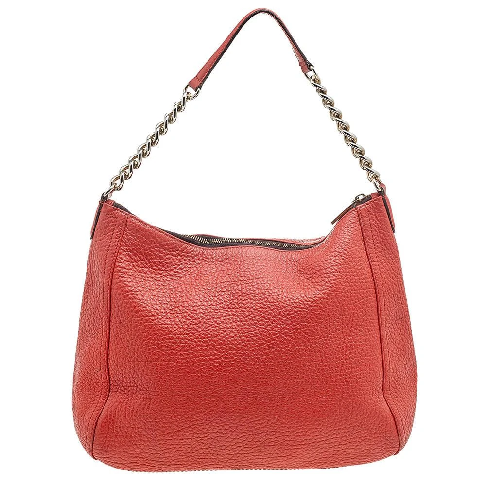 Carolina Herrera Carolina Herrera Orange Leather Chain Hobo 4