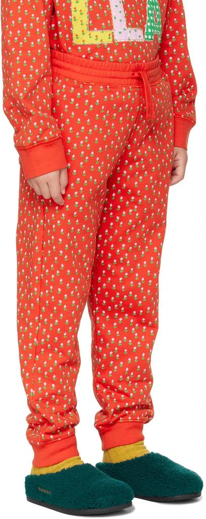 Stella McCartney Kids Red Ditsy Flowers Sweatsuit 4