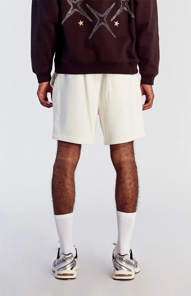 PacSun Fleece Cream Sweat Shorts 5