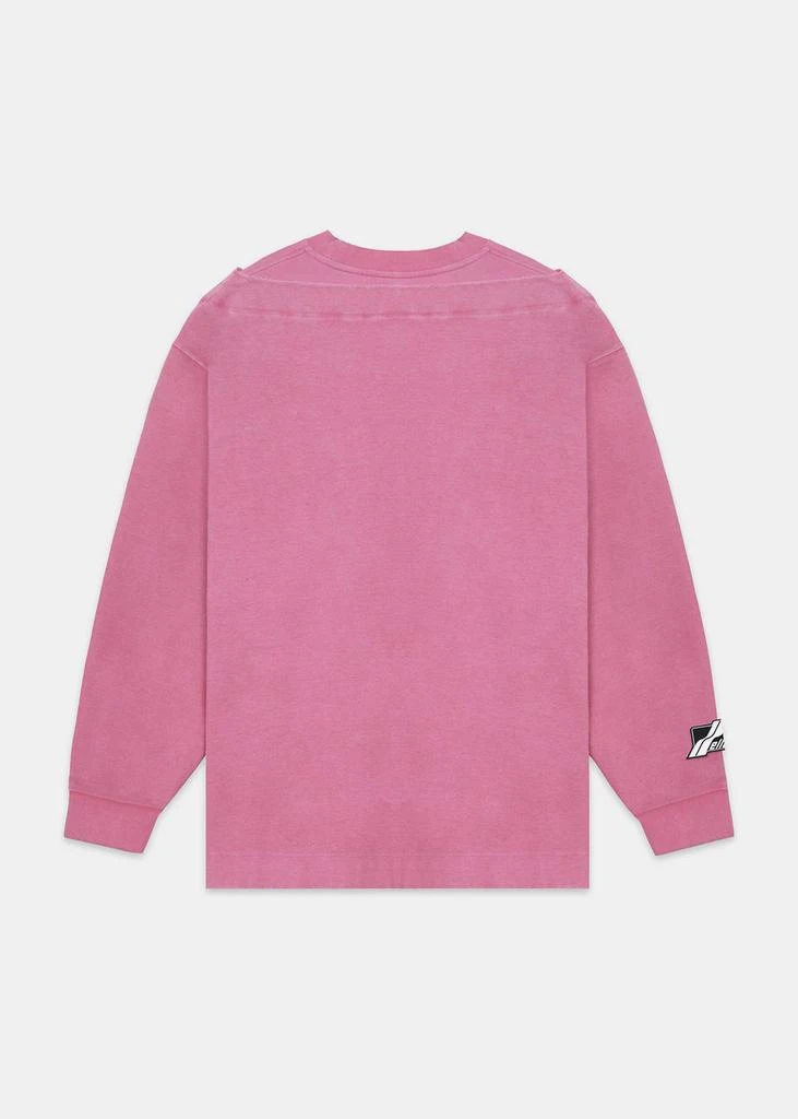 WE11DONE WE11DONE Pink Oversized Boat Neck T-Shirt 2