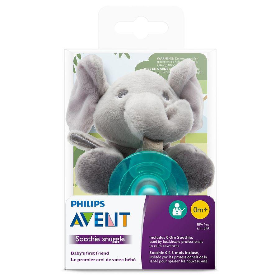 Philips Avent Soothie Snuggle Elephant Pacifier, 0m+ (SCF347/03)
