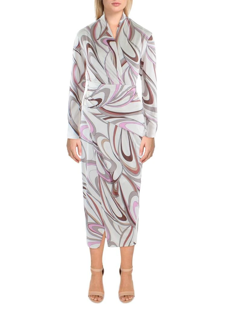 RACHEL Rachel Roy Womens Faux Wrap Midi Wrap Dress 1