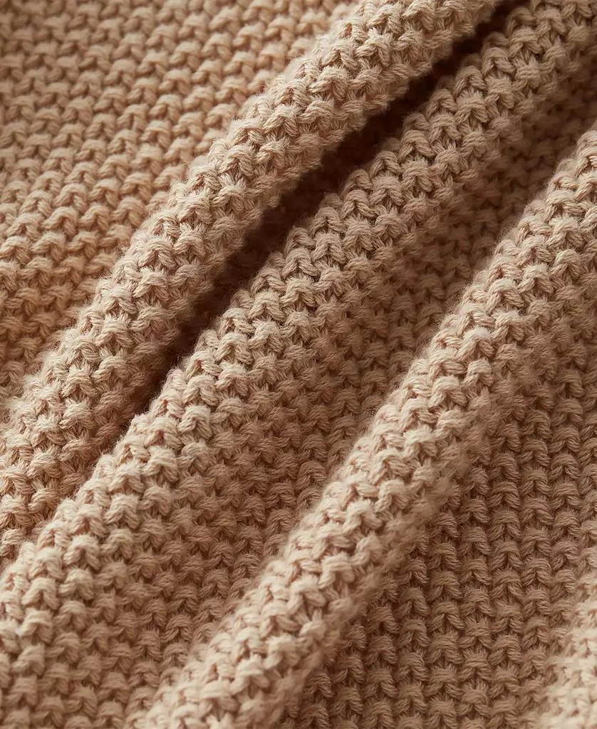 VCNY Home Charlie Chunky Sweater Knit Solid Cotton Throw, 50" x 60" 4