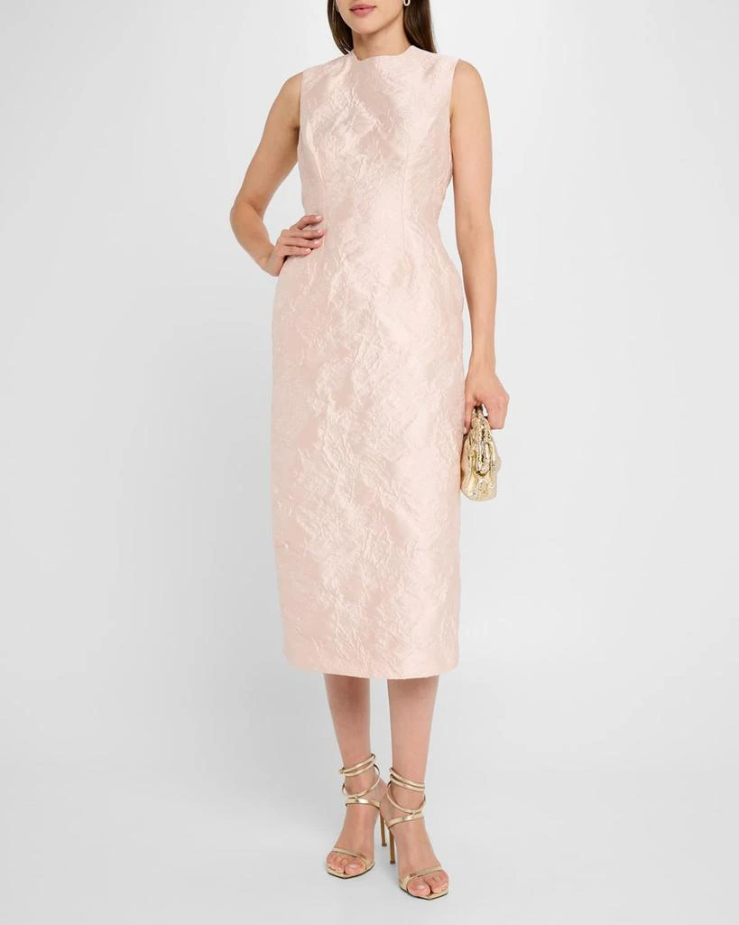 Simone Rocha Floral Brocade Sleeveless Dart Midi Dress 3