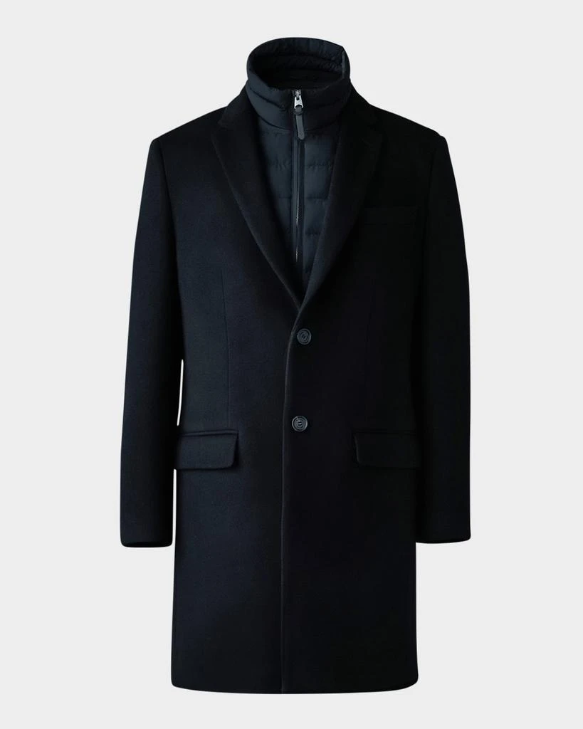 Mackage Men's Wool Topcoat with Removable Down Bib 1