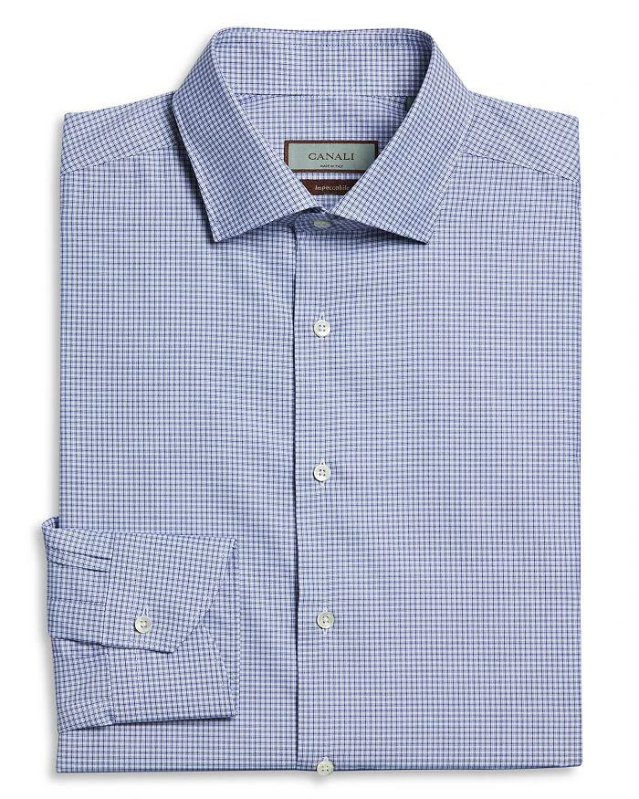 Canali Impeccabile Cotton Micro Check Regular Fit Dress Shirt 4