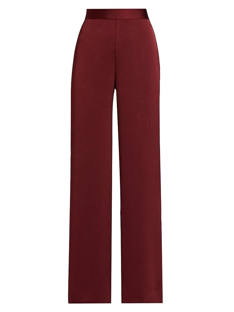LELA ROSE Satin Wide-Leg Pants 1