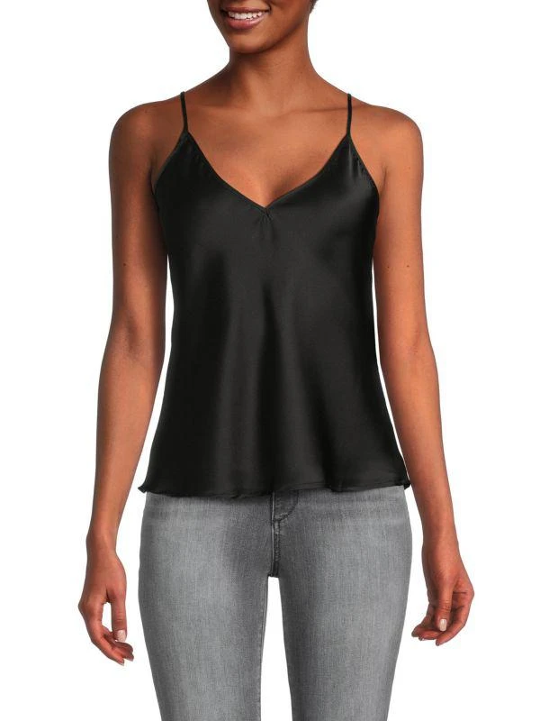 Renee C. V-Neck Satin Camisole Top 1